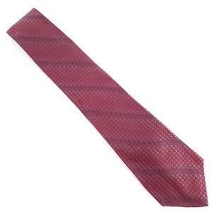 Baronshire Men Silk Tie Striped Color Red Size 60x4 - NWOT